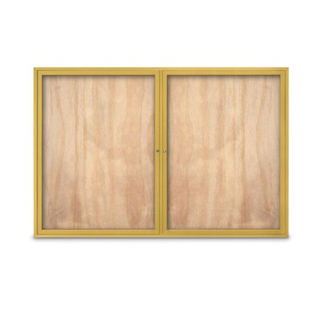 United Visual Products Slim Enclosed Corkboard, 11"x13-1/2", Bronze Alum Frame/Surf UVEB1113-BRONZE-SURF